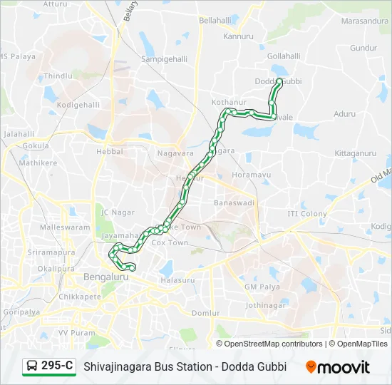 295-C Bus Line Map