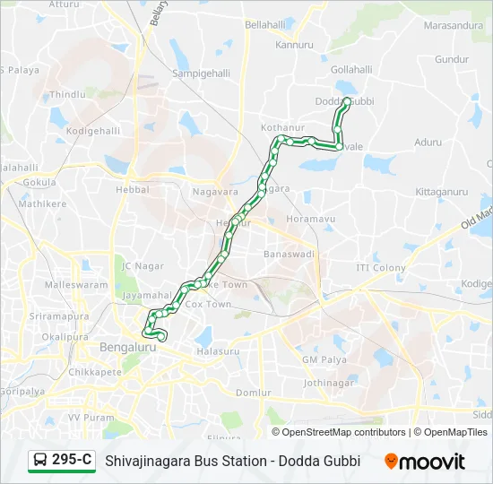 295-C Bus Line Map