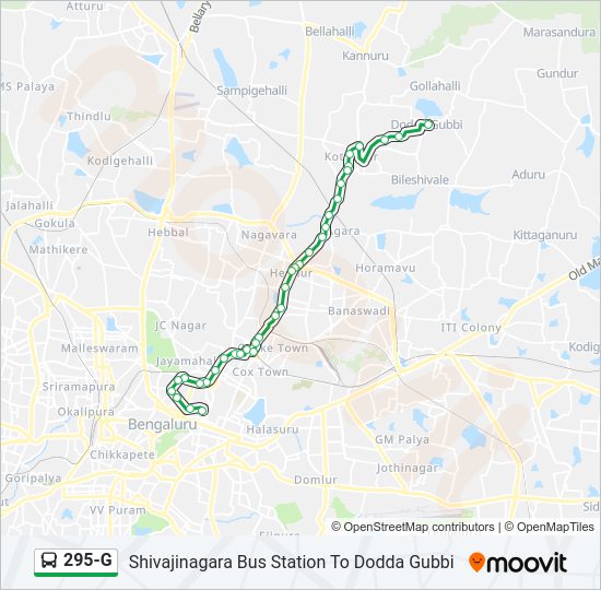 295-G Bus Line Map