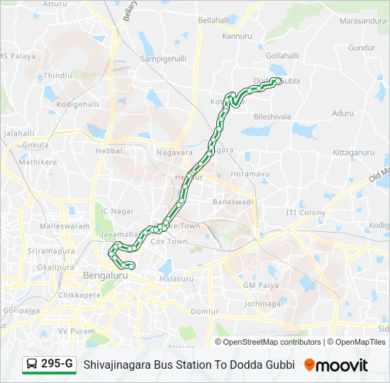 295-G Bus Line Map