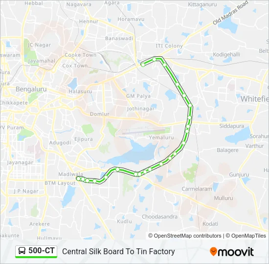 500-CT Bus Line Map