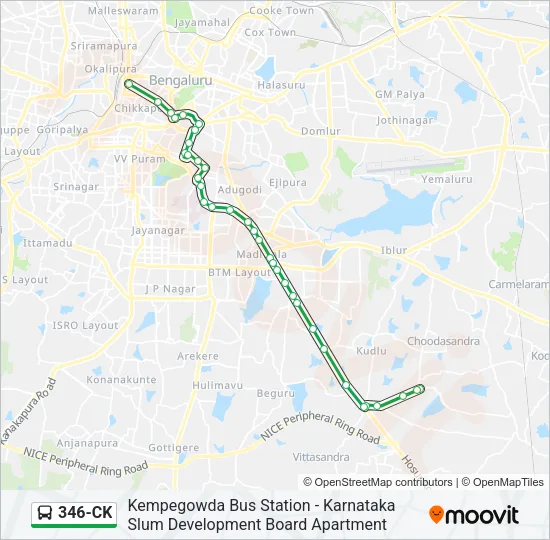 346-CK Bus Line Map