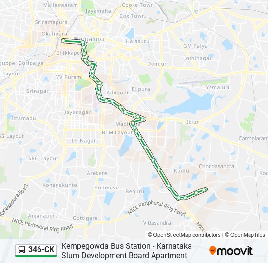 346-CK bus Line Map