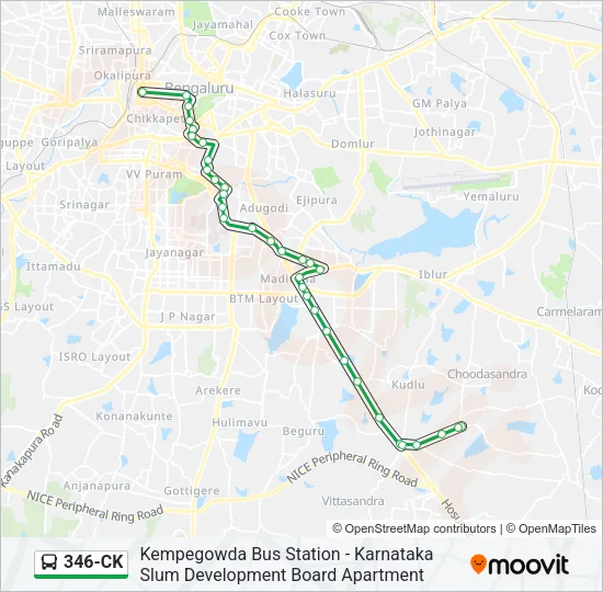 346-CK Bus Line Map