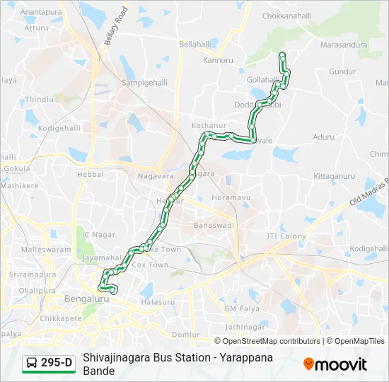 295-D Bus Line Map