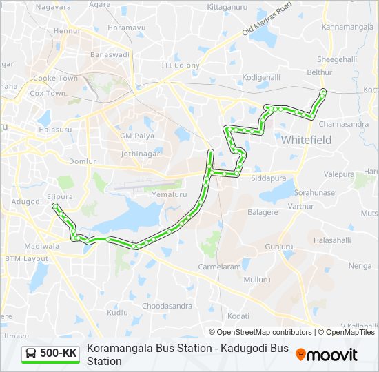 500-KK bus Line Map