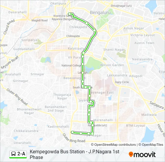 2-A Bus Line Map