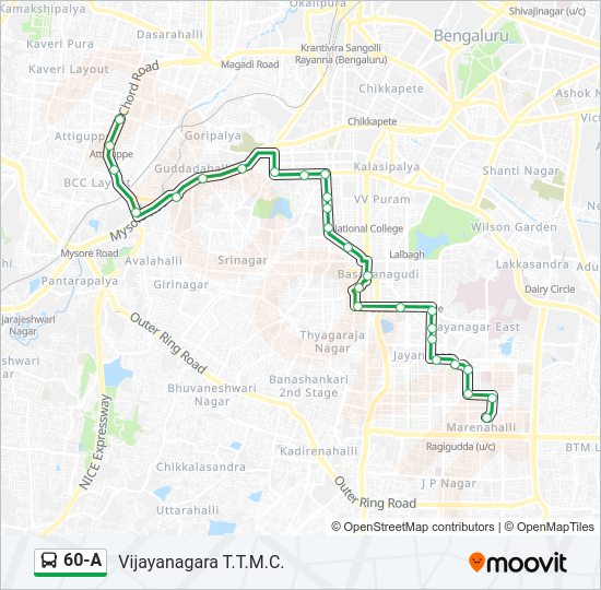 60-A bus Line Map