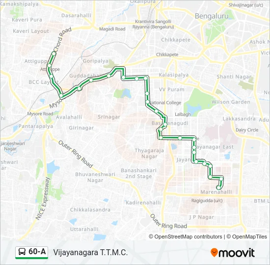 60-A Bus Line Map