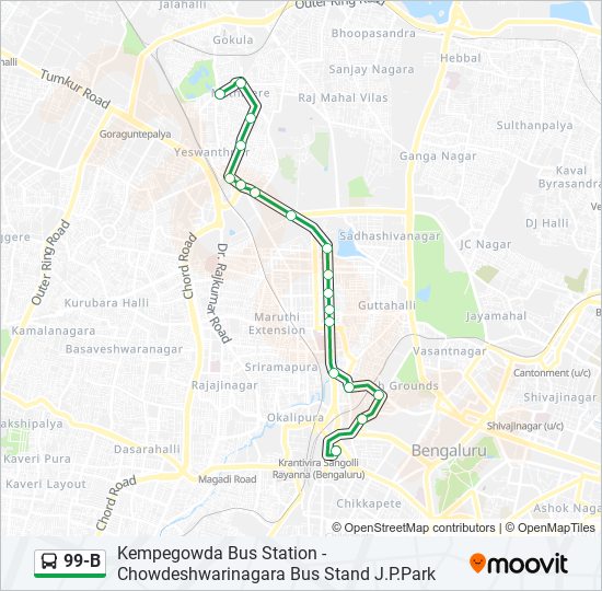 99b Route Schedules, Stops & Maps Chowdeshwarinagara Bus Stand J.P