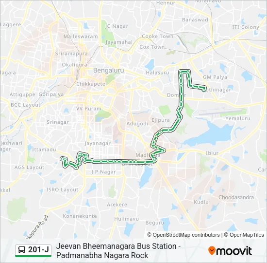 201-J Bus Line Map