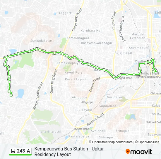 243-A Bus Line Map