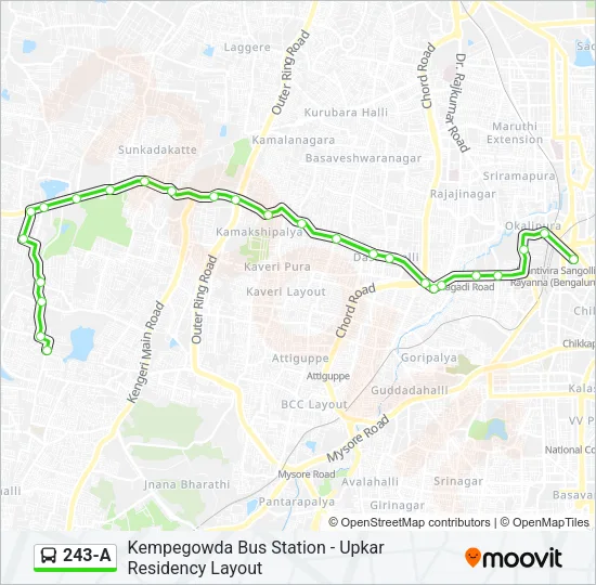 243-A Bus Line Map