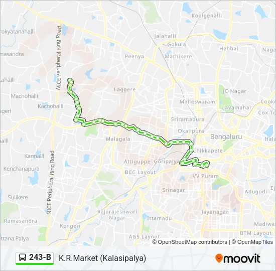 243-B Bus Line Map