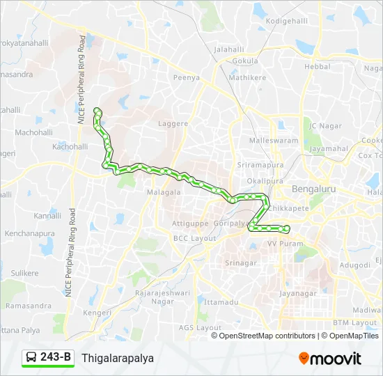 243-B Bus Line Map