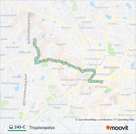 243-C bus Line Map