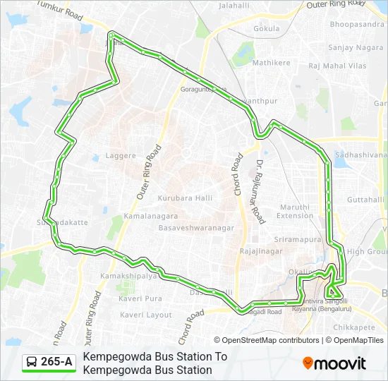 265-A Bus Line Map