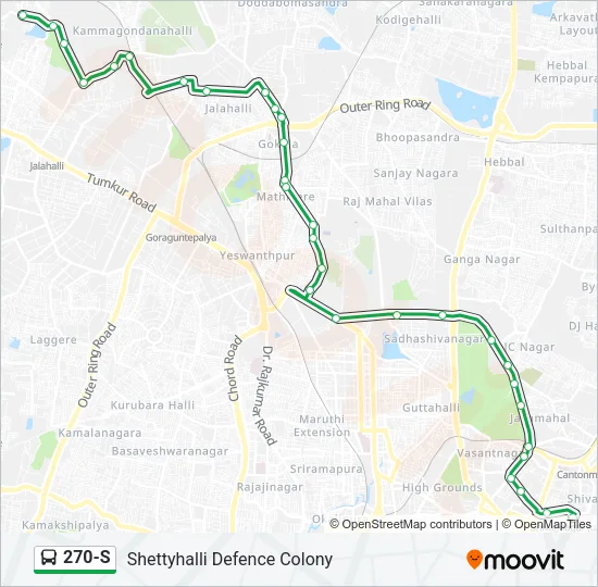 270-S Bus Line Map