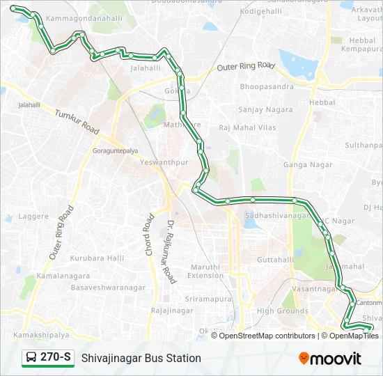 270-S Bus Line Map