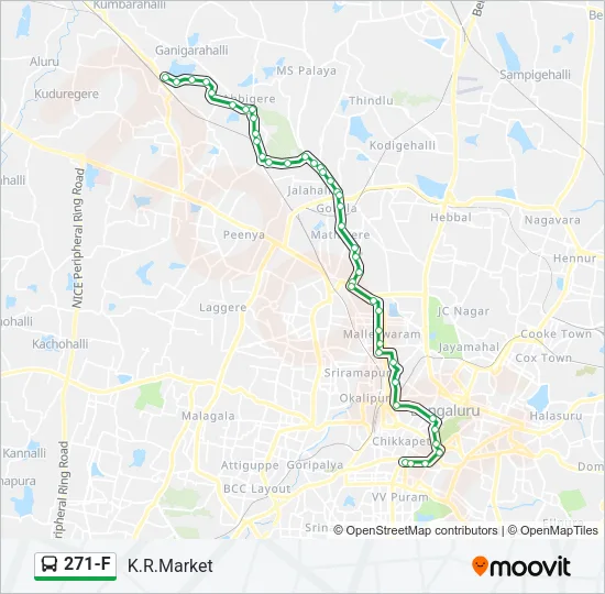 271-F Bus Line Map