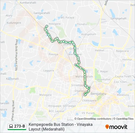 273-B Bus Line Map