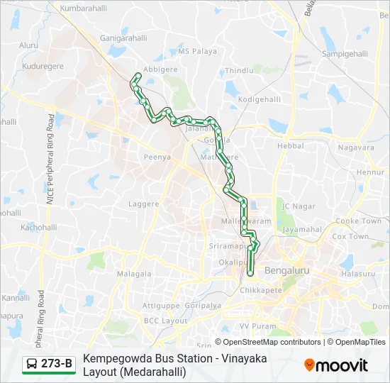 273-B Bus Line Map