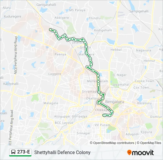 273-E Bus Line Map