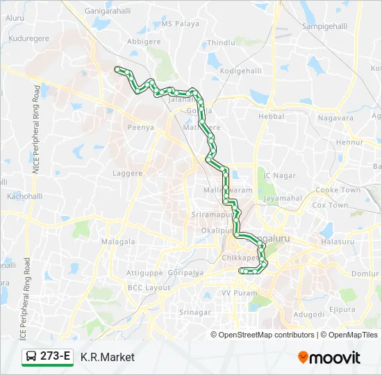 273-E Bus Line Map