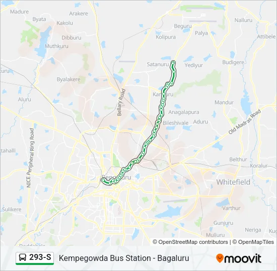 293-S Bus Line Map