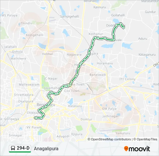 294-D Bus Line Map