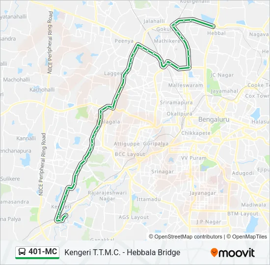 401-MC Bus Line Map