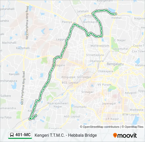 401-MC Bus Line Map