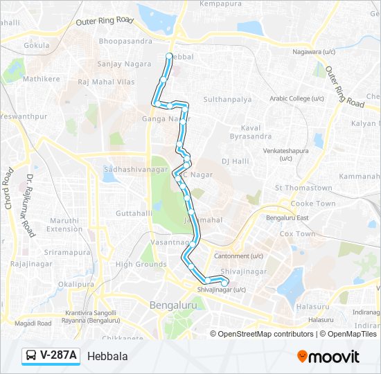 V-287A bus Line Map