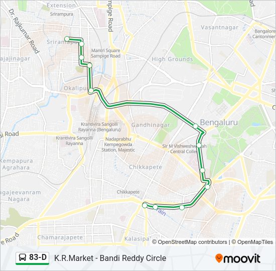 83-D Bus Line Map