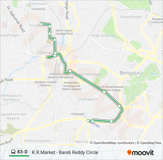 83-D Bus Line Map