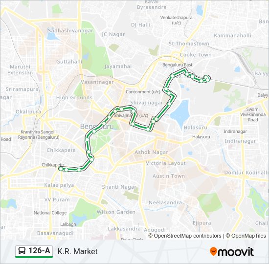 126-A Bus Line Map