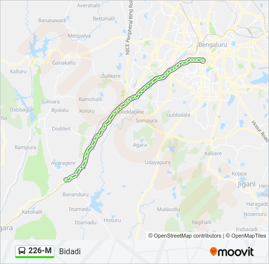 226-M bus Line Map