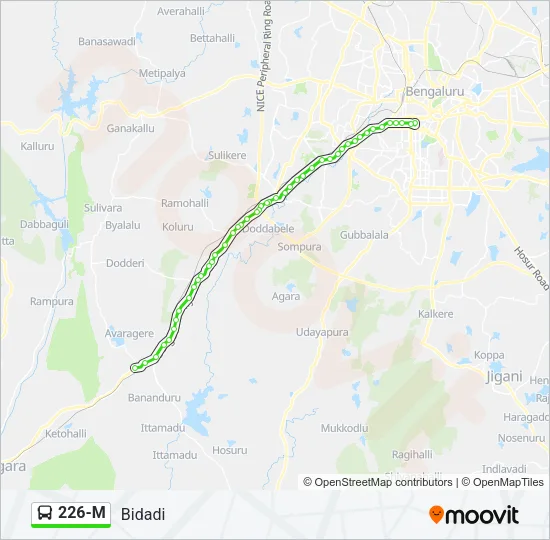 226-M Bus Line Map