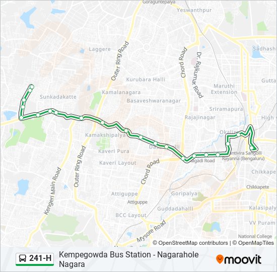 241-H bus Line Map