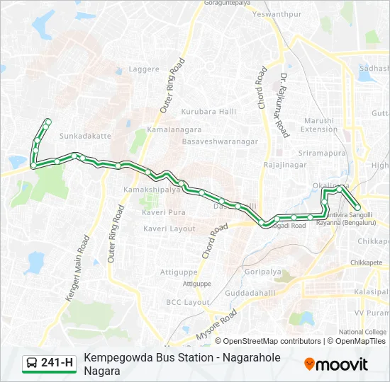 241-H Bus Line Map