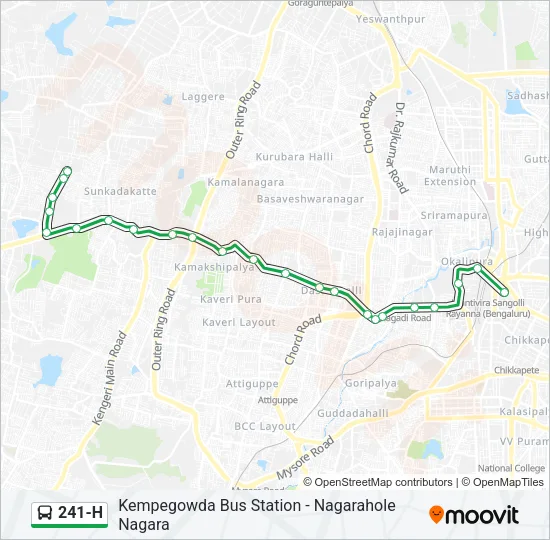 241-H Bus Line Map