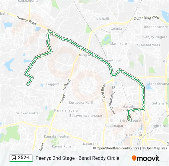 252-L Bus Line Map
