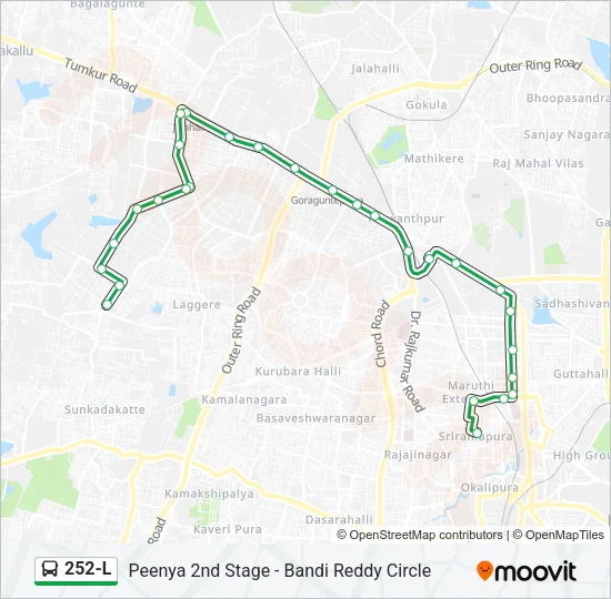 252-L Bus Line Map