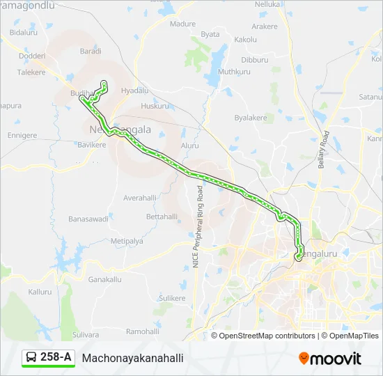 258-A Bus Line Map