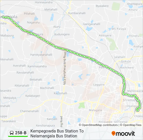 258-B Bus Line Map