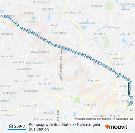 258-C Bus Line Map
