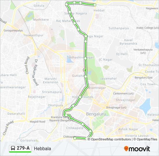 279-A Bus Line Map
