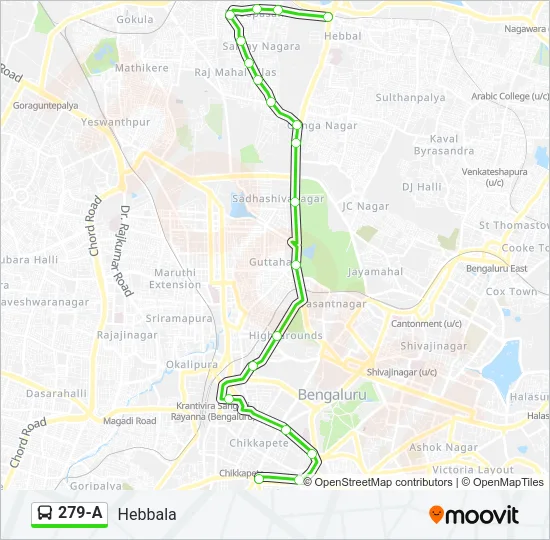 279-A Bus Line Map