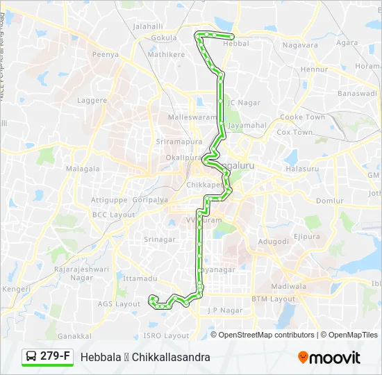 279-F Bus Line Map