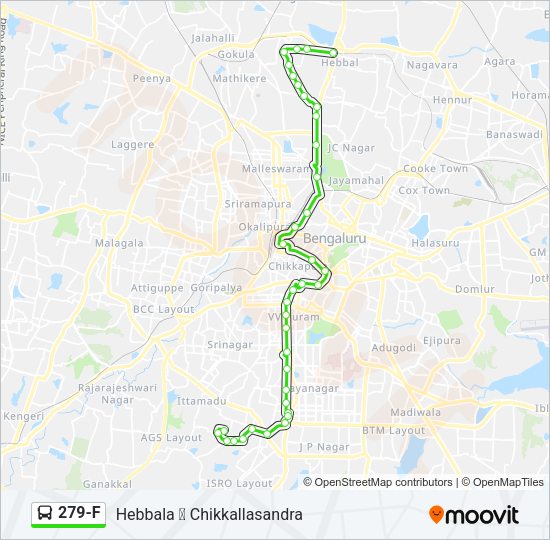 279-F Bus Line Map